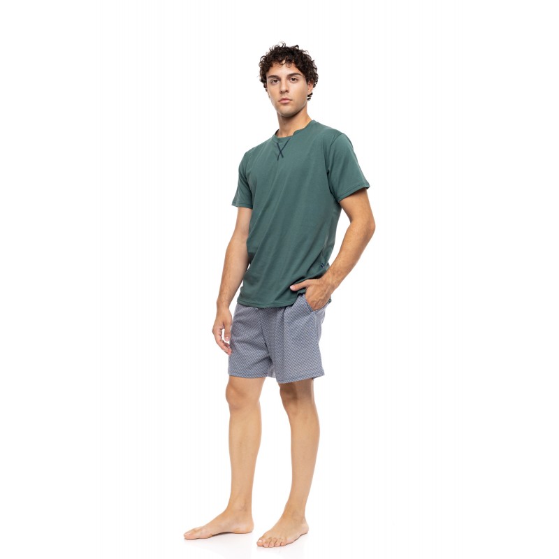 S-M623 - Sea Green - PYJAMA LIGHT GREY BIKE- (S-M623) S-M623 - Sea Green - PYJAMA LIGHT GREY BIKE- (S-M623)