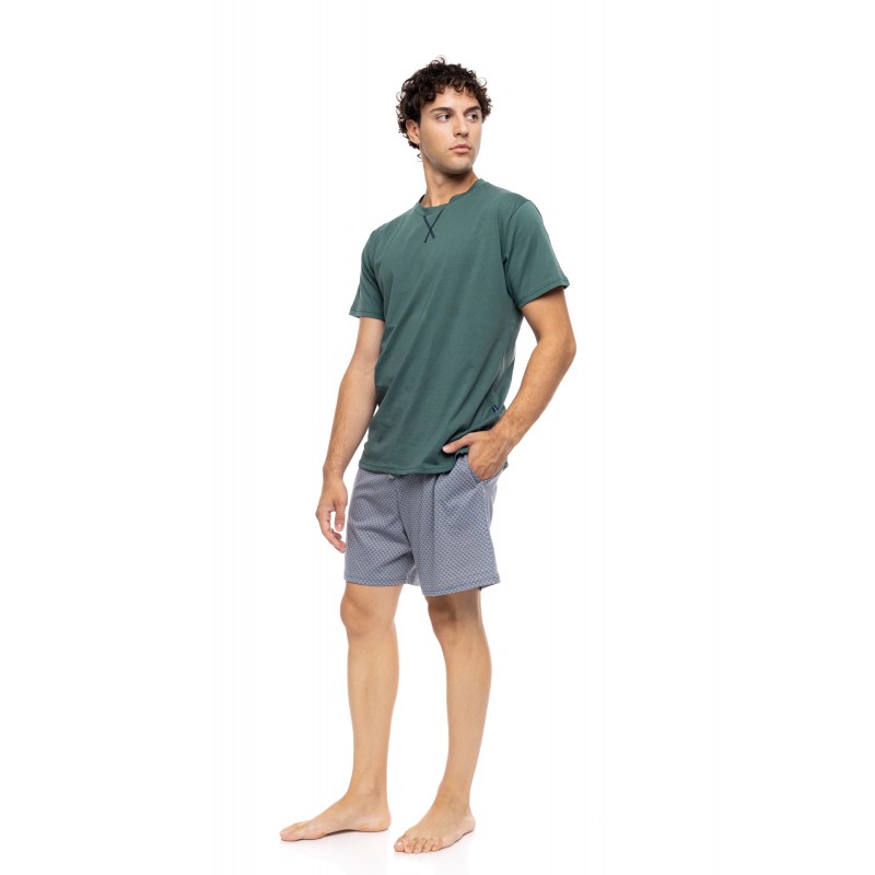 S-M623 - Sea Green - PYJAMA LIGHT GREY BIKE- (S-M623) S-M623 - Sea Green - PYJAMA LIGHT GREY BIKE- (S-M623)