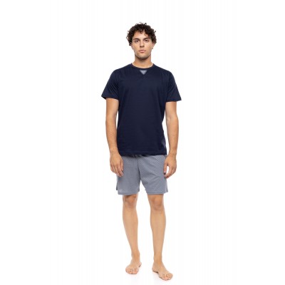 S-M624 - Yacht Blue - PYJAMA LIGHT GREY BIKE- (S-M624)