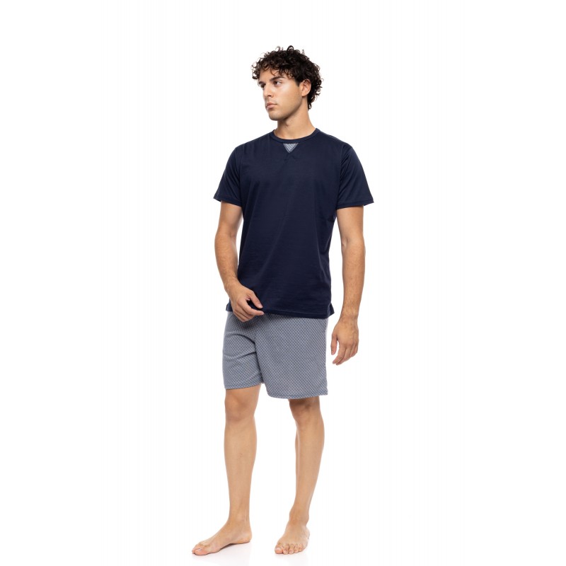 S-M624 - Yacht Blue - PYJAMA LIGHT GREY BIKE- (S-M624) S-M624 - Yacht Blue - PYJAMA LIGHT GREY BIKE- (S-M624)