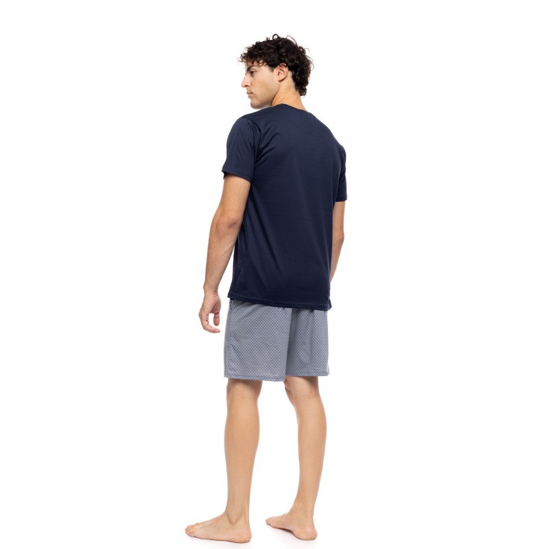 S-M624 - Yacht Blue - PYJAMA LIGHT GREY BIKE- (S-M624) S-M624 - Yacht Blue - PYJAMA LIGHT GREY BIKE- (S-M624)