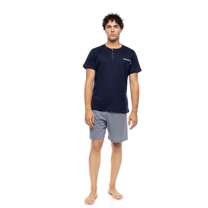 S-M625 - Yacht Blue - PYJAMA 3PCS LIGHT GREY BIKE- (S-M625) S-M625 - Yacht Blue - PYJAMA 3PCS LIGHT GREY BIKE- (S-M625)