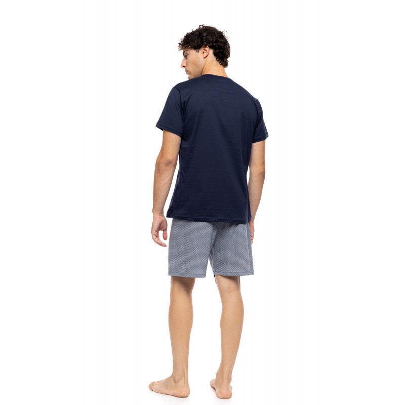 S-M625 - Yacht Blue - PYJAMA 3PCS LIGHT GREY BIKE- (S-M625) S-M625 - Yacht Blue - PYJAMA 3PCS LIGHT GREY BIKE- (S-M625)