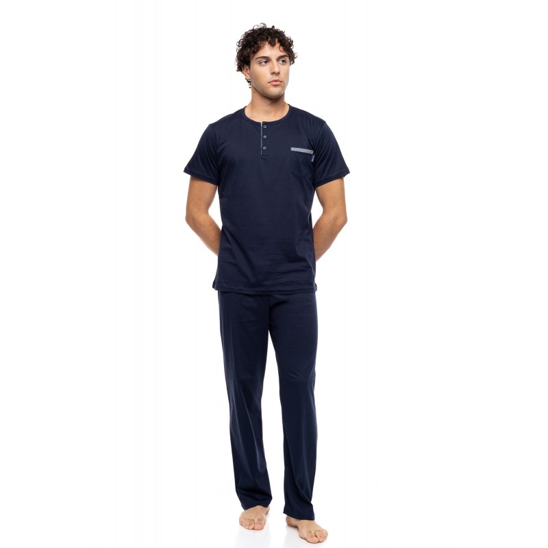 S-M625 - Yacht Blue - PYJAMA 3PCS LIGHT GREY BIKE- (S-M625) S-M625 - Yacht Blue - PYJAMA 3PCS LIGHT GREY BIKE- (S-M625)