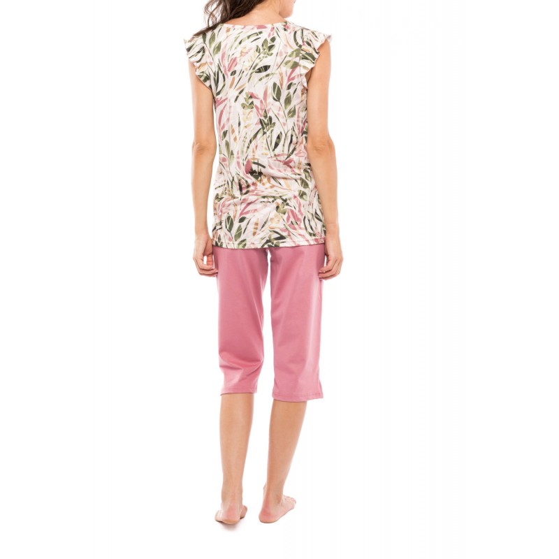 S1106 - Type - PYJAMA CAPRI  DUSTY FLOWER- (S1106)