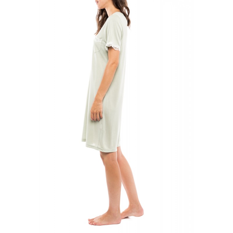 S1115 - Type - NIGHTGOWN SOLID GREEN GEOMETRIC- (S1115) S1115 - Type - NIGHTGOWN SOLID GREEN GEOMETRIC- (S1115)
