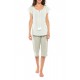 S1120 - Type - PYJAMA CAPRI GREEN GEOMETRIC- (S1120)