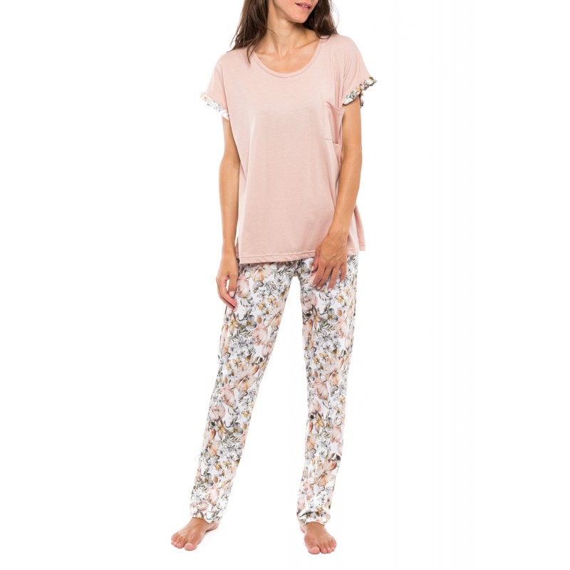 S1125 - Type - PYJAMA LONG PANTS YELLOW FLOWER- (S1125)