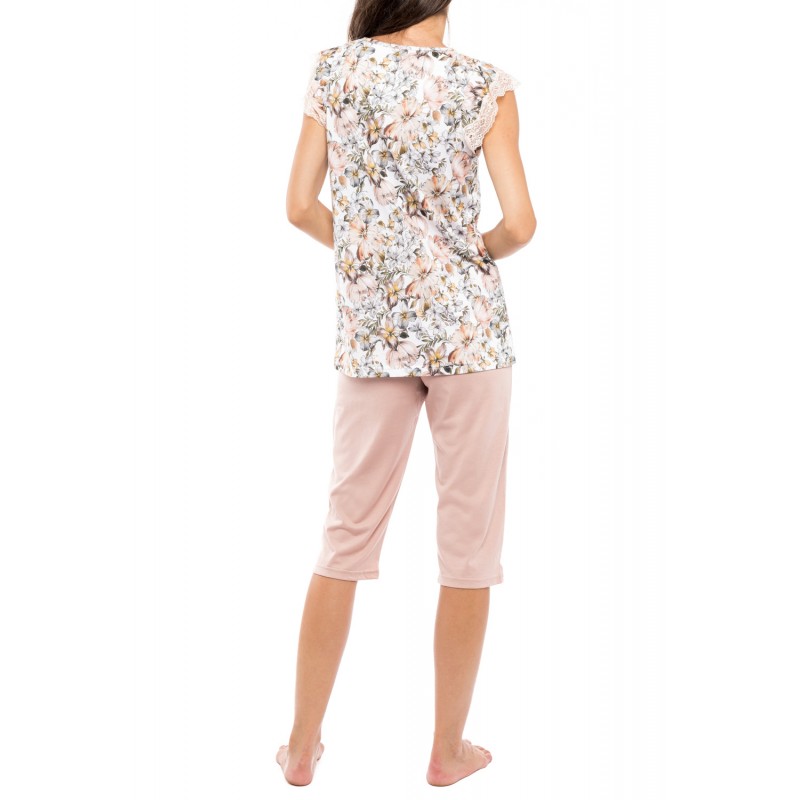 S1128 - Type - PYJAMA CAPRI YELLOW FLOWER- (S1128) S1128 - Type - PYJAMA CAPRI YELLOW FLOWER- (S1128)