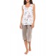 S1147 - Type - PYJAMA CAPRI PINK FLOWER- (S1147)