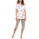 S1149 - Type - PYJAMA CAPRI PINK FLOWER- (S1149)