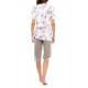 S1149 - Type - PYJAMA CAPRI PINK FLOWER- (S1149)