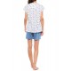 S1155 - Type - PYJAMA V  BLUE FLOWER- (S1155)