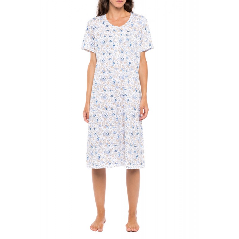 S1162 - Type - NIGHTGOWN CLASSIC BLUE FLOWER- (S1162)