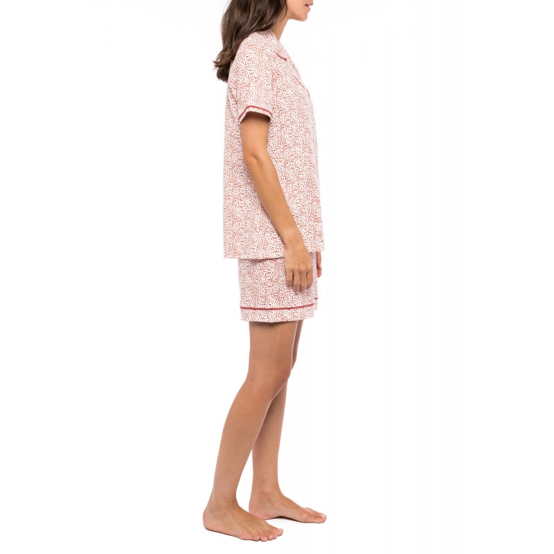 S1163 - Type - PYJAMAS SHORTS RED BERRY - (S1163) S1163 - Type - PYJAMAS SHORTS RED BERRY - (S1163)
