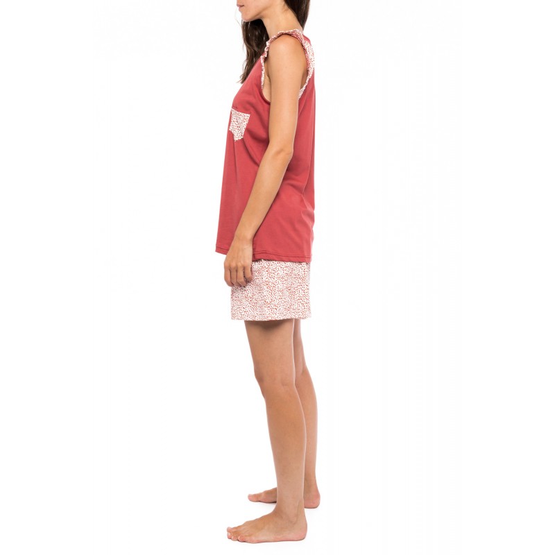 S1166 - Type - PYJAMAS SHORTS RED BERRY - (S1166) S1166 - Type - PYJAMAS SHORTS RED BERRY - (S1166)
