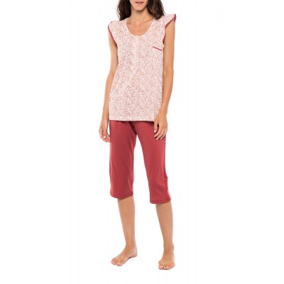 S1167 - Type - PYJAMAS CAPRI RED BERRY- (S1167) S1167 - Type - PYJAMAS CAPRI RED BERRY- (S1167)