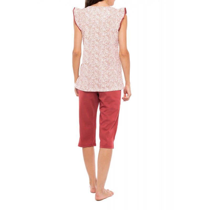 S1167 - Type - PYJAMAS CAPRI RED BERRY- (S1167) S1167 - Type - PYJAMAS CAPRI RED BERRY- (S1167)