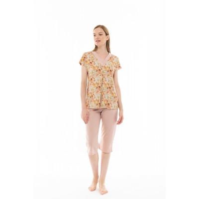 S1208 - Type - PYJAMA CAPRI PAL FLOWER- (S1208)