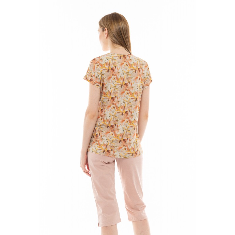 S1208 - Type - PYJAMA CAPRI PAL FLOWER- (S1208) S1208 - Type - PYJAMA CAPRI PAL FLOWER- (S1208)