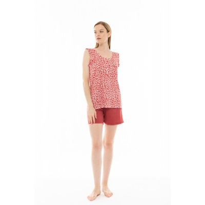 S1216 - Type - PYJAMA SHORTS PINK LEO- (S1216)