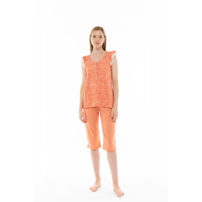 S1235 - Type - PYJAMA CAPRI ORANGE LEO- (S1235)