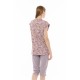 S1243 - Type - PYJAMA CAPRI VIOLETE PAISLEY- (S1243)