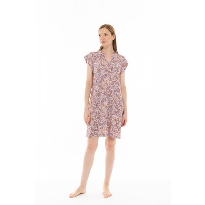 S1244 - Type - NIGHTGOWN VIOLETE PAISLEY- (S1244)