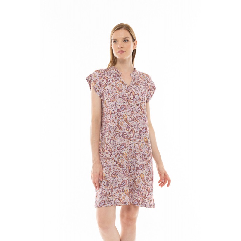 S1244 - Type - NIGHTGOWN VIOLETE PAISLEY- (S1244) S1244 - Type - NIGHTGOWN VIOLETE PAISLEY- (S1244)