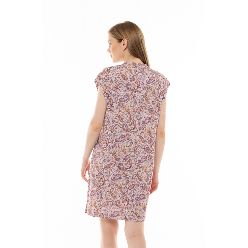 S1244 - Type - NIGHTGOWN VIOLETE PAISLEY- (S1244) S1244 - Type - NIGHTGOWN VIOLETE PAISLEY- (S1244)