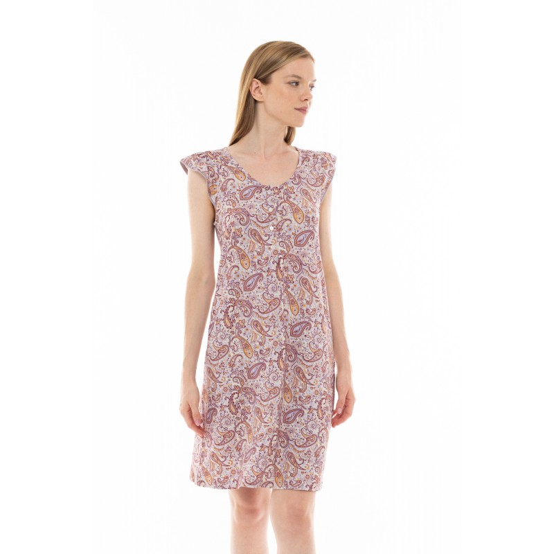S1245 - Type - NIGHTGOWN VIOLETE PAISLEY- (S1245)