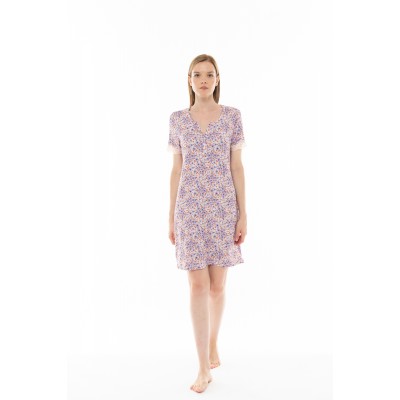 S1253 - Type - NIGHTGOWN VIOLETE FLOWER- (S1253)