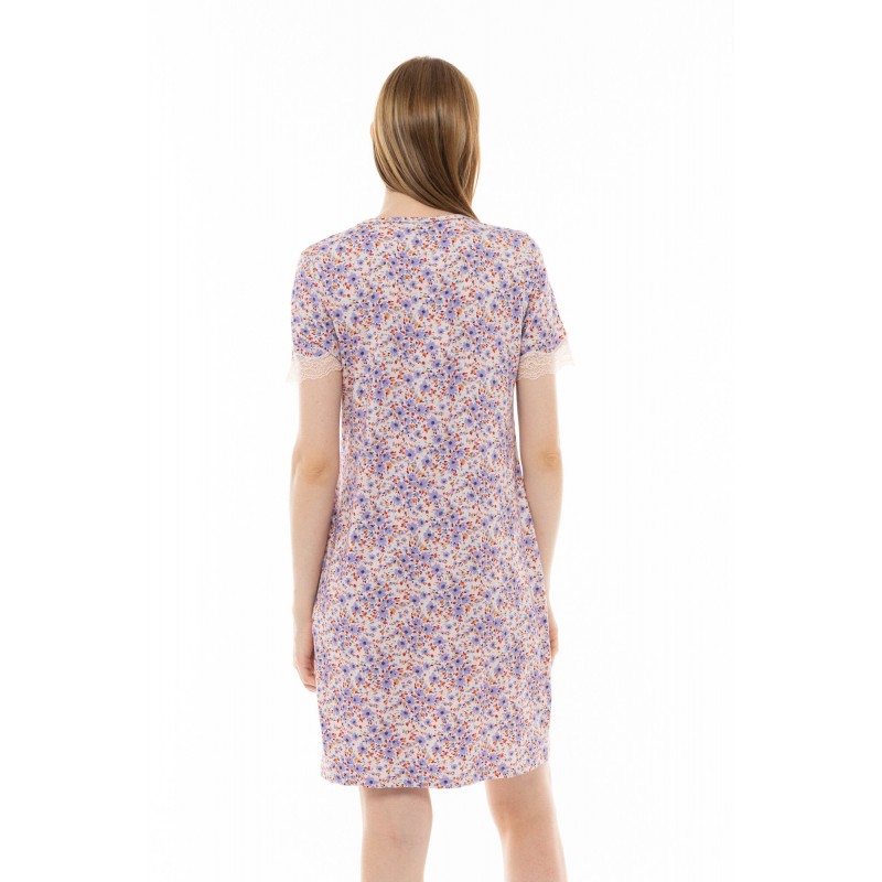 S1253 - Type - NIGHTGOWN VIOLETE FLOWER- (S1253) S1253 - Type - NIGHTGOWN VIOLETE FLOWER- (S1253)