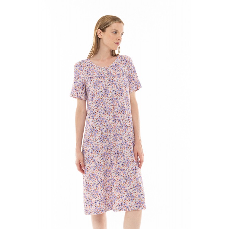 S1255 - Type - NIGHTGOWN CLASSIC VIOLETE FLOWER- (S1255) S1255 - Type - NIGHTGOWN CLASSIC VIOLETE FLOWER- (S1255)