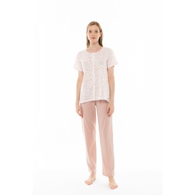 S1260 - Type - PYJAMA CAPRI PINK FLOWER- (S1260)