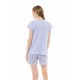 S1292 - Type - PYJAMA BLUE FLOWER STRIPE- (S1292) S1292 - Type - PYJAMA BLUE FLOWER STRIPE- (S1292)