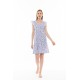 S1296 - Type - NIGHTGOWN BLUE FLOWER STRIPE- (S1296)