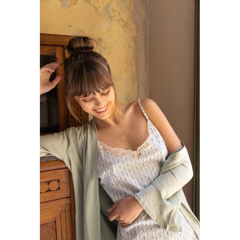 S1308 - Type - NIGHTGOWN AQUA GEO- (S1308) S1308 - Type - NIGHTGOWN AQUA GEO- (S1308)