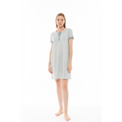 S1313 - Type - NIGHTGOWN AQUA GEO- (S1313)