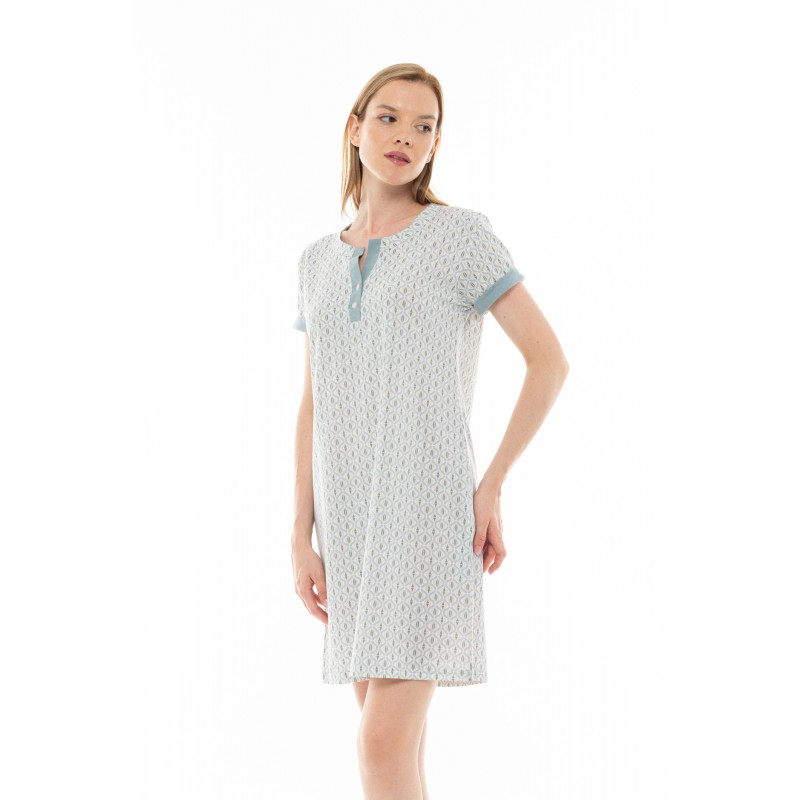 S1313 - Type - NIGHTGOWN AQUA GEO- (S1313) S1313 - Type - NIGHTGOWN AQUA GEO- (S1313)
