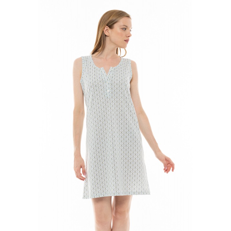S1314 - Type - NIGHTGOWN AQUA GEO- (S1314) S1314 - Type - NIGHTGOWN AQUA GEO- (S1314)