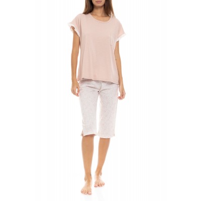 S1318 - Type - PYJAMA CAPRI ROMANTIC FLOWER- (S1318)