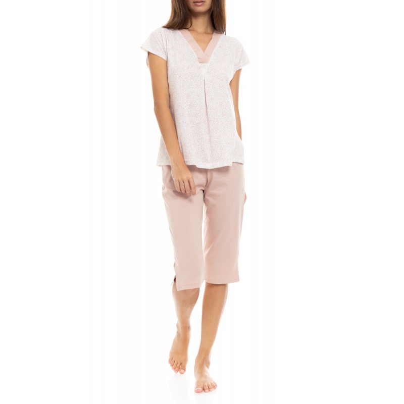 S1320 - Type - PYJAMA CAPRI V ROMANTIC FLOWER- (S1320) S1320 - Type - PYJAMA CAPRI V ROMANTIC FLOWER- (S1320)