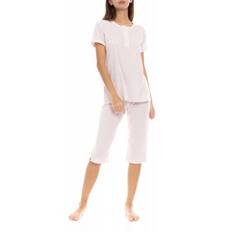 S1334 - Type - PYJAMA CAPRI PINK GEO- (S1334)