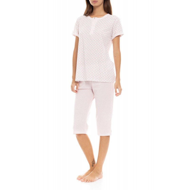 S1334 - Type - PYJAMA CAPRI PINK GEO- (S1334)