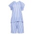 S1342 - Type - PYJAMA SHORTS SOFT BLUE STRIPE- (S1342)