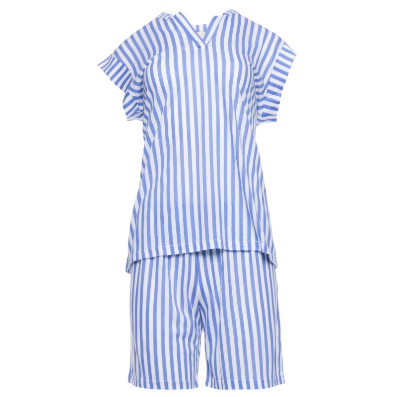 S1342 - Type - PYJAMA SHORTS SOFT BLUE STRIPE- (S1342)