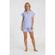 S1342 - Type - PYJAMA SHORTS SOFT BLUE STRIPE- (S1342)