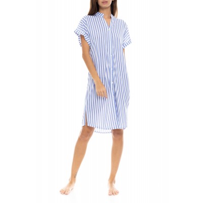 S1345 - Type - NIGHTGOWN SOFT BLUE STRIPE- (S1345)