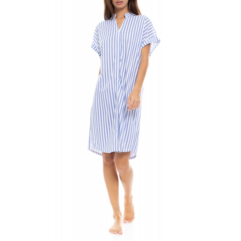 S1345 - Type - NIGHTGOWN SOFT BLUE STRIPE- (S1345)